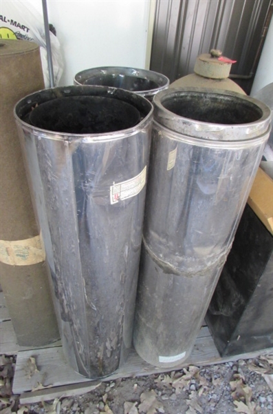 METALBESTOS DOUBLE WALL STOVE PIPE, TAR PAPER ROLL, CHIMNEY CAPS & MORE