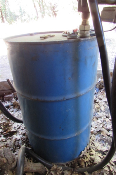 55 GALLON DRUM WITH PUMP & DYED DIESEL
