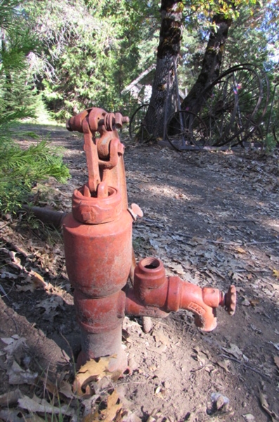 VINTAGE CAST IRON WATER PUMP YARD ART