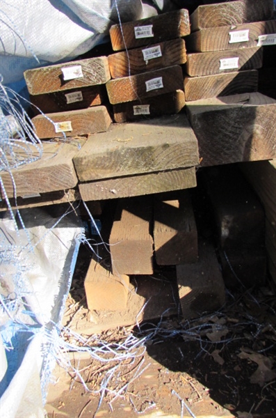 LARGE PILE OF MISC LUMBER