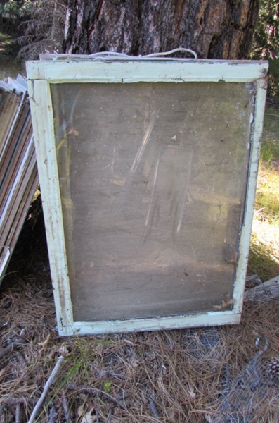 3 SINGLE PANE WOOD FRAMED WINDOWS