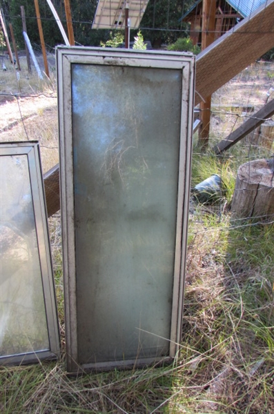 ASSORTED SIZES OF ALUMINUM FRAMED WINDOWS