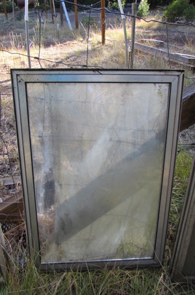 ASSORTED SIZES OF ALUMINUM FRAMED WINDOWS