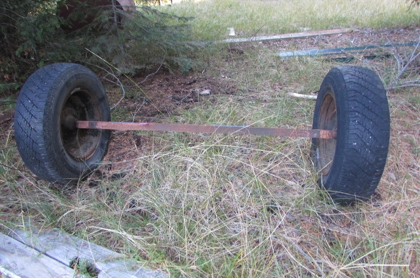 AXLE WITH SQUARE TUBING