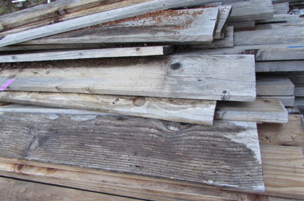 PILE OF 2 X 6 X 10' REDWOOD LUMBER