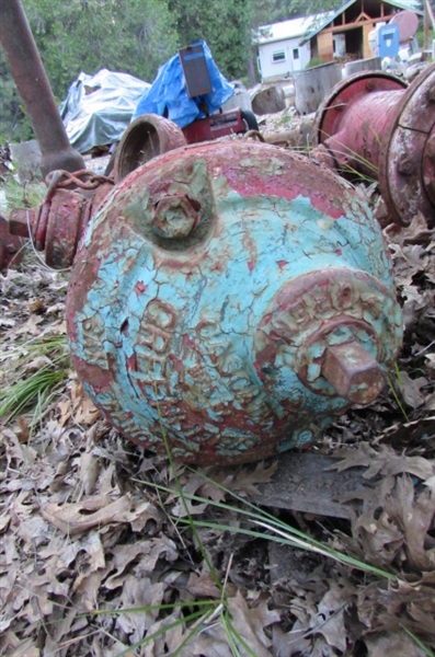 VINTAGE FIRE HYDRANT WITH ATTACHED PIPE