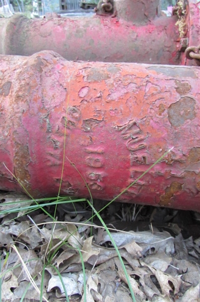 VINTAGE FIRE HYDRANT WITH ATTACHED PIPE