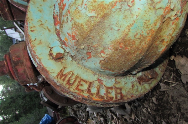 VINTAGE FIRE HYDRANT WITH ATTACHED PIPE