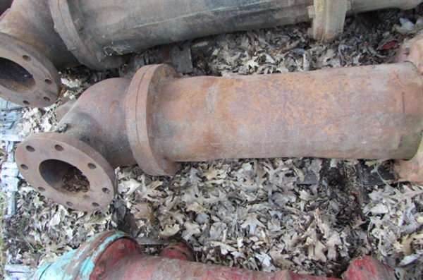 VINTAGE FIRE HYDRANT WITH ATTACHED PIPE