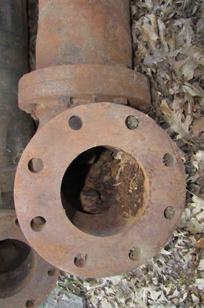 VINTAGE FIRE HYDRANT WITH ATTACHED PIPE