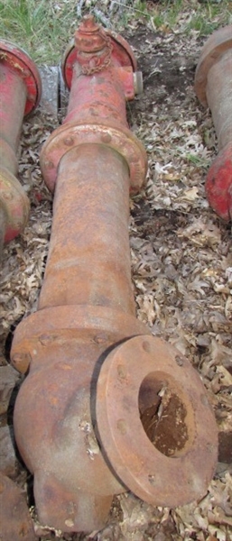 VINTAGE FIRE HYDRANT WITH ATTACHED PIPE