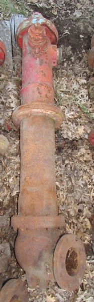 VINTAGE FIRE HYDRANT WITH ATTACHED PIPE