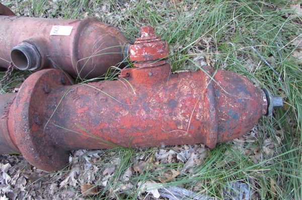 VINTAGE FIRE HYDRANT WITH ATTACHED PIPE