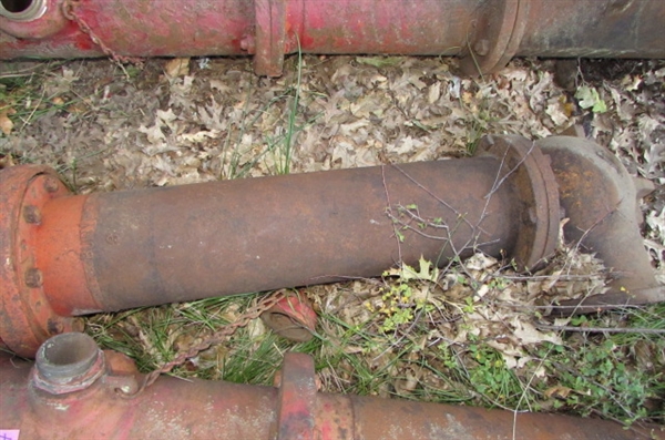 VINTAGE FIRE HYDRANT WITH ATTACHED PIPE