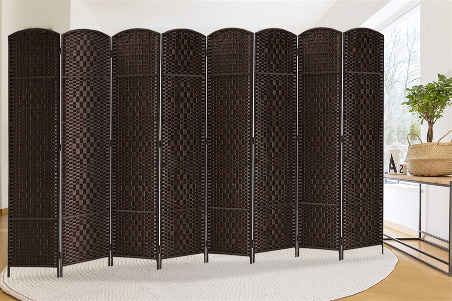 8 PANEL EXTRA WIDE DIAMOND WEAVE ROOM DIVIDER 