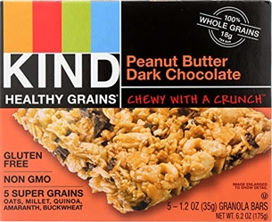 KIND HEALTHY GRAINS GRANOLA BARS PEANUT BUTTER AND DARK CHOCOLATE 6 BOXES