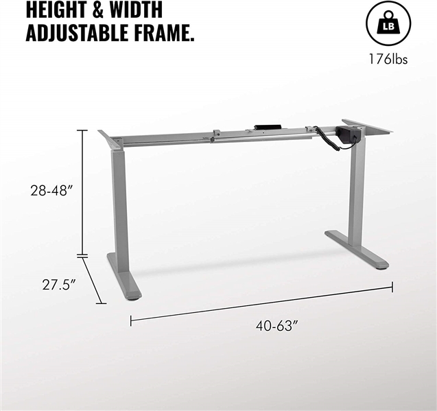 VONHAUS ELECTRONIC STAND UP ADJUSTABLE HEIGHT DESK FRAME