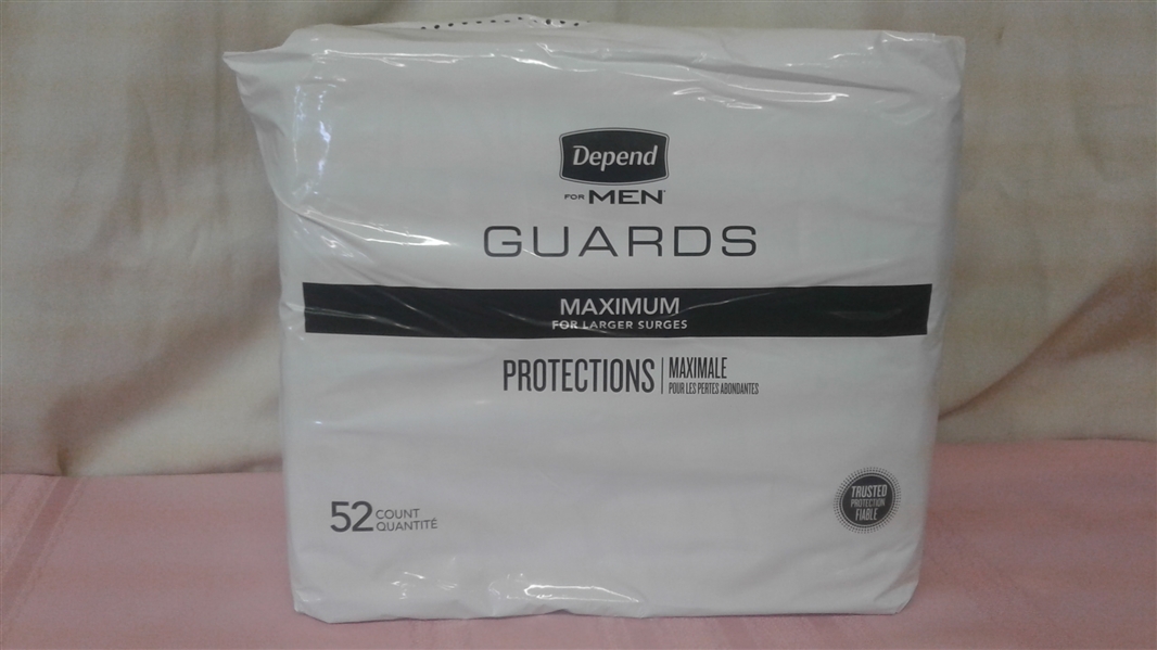 DEPEND FOR MEN GUARDS MAXIMUM 52 CT