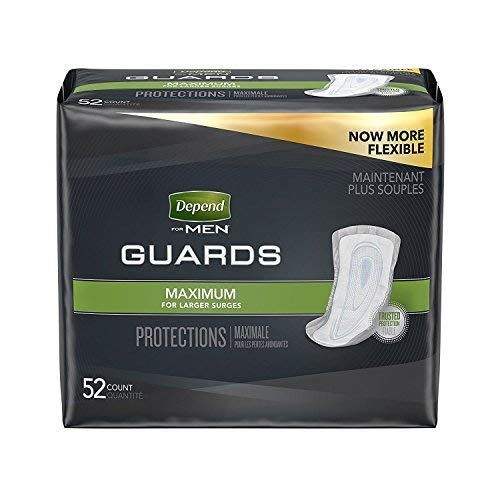 DEPEND FOR MEN GUARDS MAXIMUM 52 CT