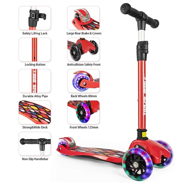 NEW OLYM KIDS SCOOTER WITH FLASHING WHEELS