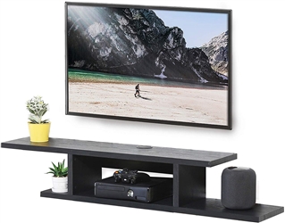FLOATING TV SHELVES WITH CABLE HOLES