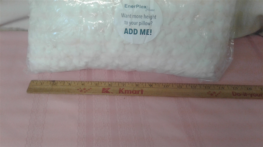 ENERPLEX HOME QUEEN SIZE MEMORY FOAM ADJUSTABLE PILLOW WITH EXTRA STUFFING TO ADD