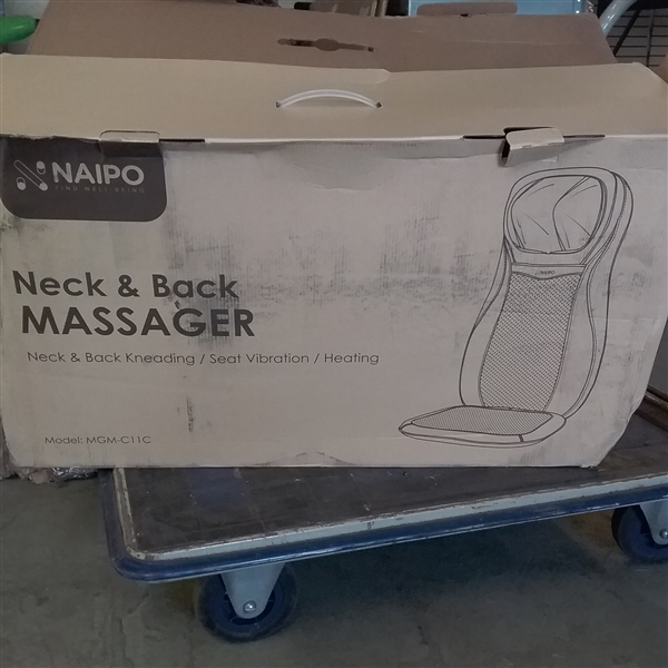 NAIPO NECK & BACK MASSAGER- KNEADING, VIBRATION, AND HEAT