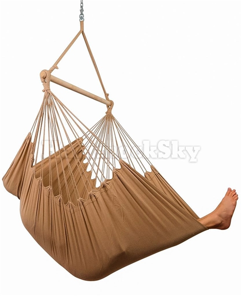 HANGING HAMMOCK CHAIR ROPE SWING CAMEL COLOR