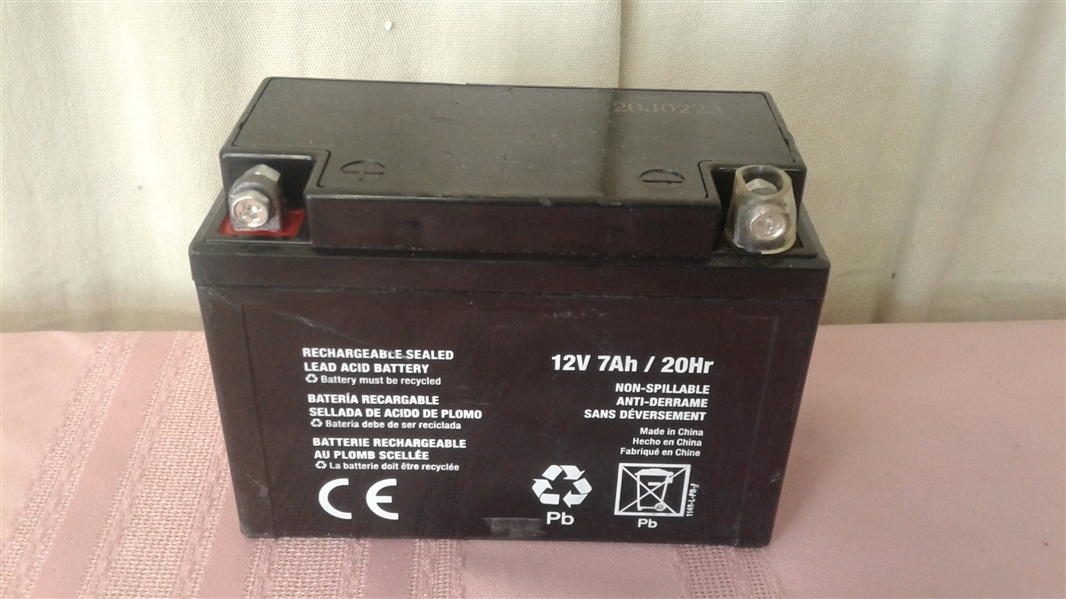 12 VOLT BATTERY WITH CABLES AND FUSES