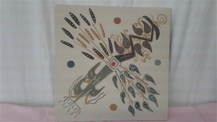 NAVAJO SAND PAINTING "THE FOUR PLANT"