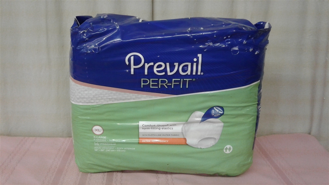 PREVAIL PER-FIT XL ADULT UNDERWEAR 14 PACK EXTRA ABSORBENCY UNISEX