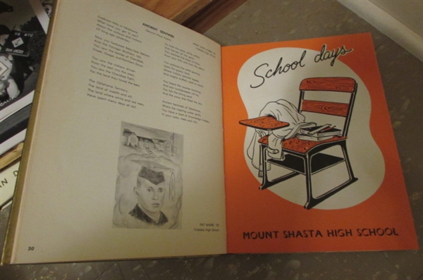 VINTAGE YREKA/SISKIYOU COUNTY 1950'S YEARBOOKS & MORE