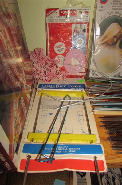 KNITTING NEEDLES, CROCHET HOOKS, PATTERNS & MORE