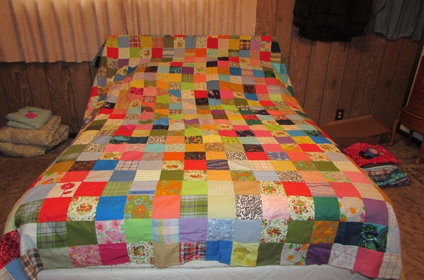 CRAZY QUILT TOP FOR FINISHING