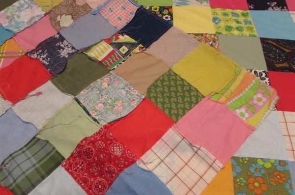 CRAZY QUILT TOP FOR FINISHING