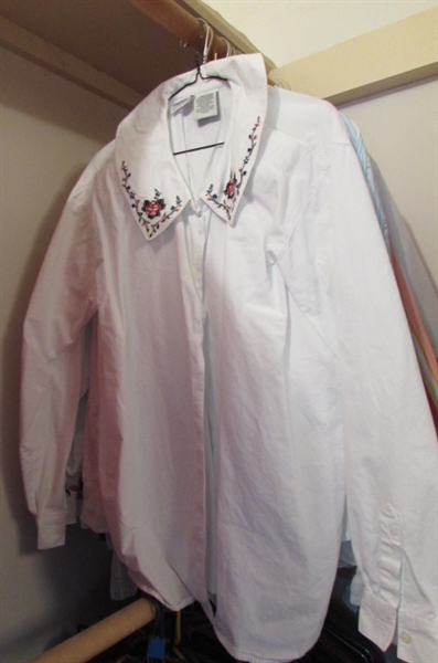 LARGE ASSORTMENT OF NICE LADIES BLOUSES AND SHIRTS