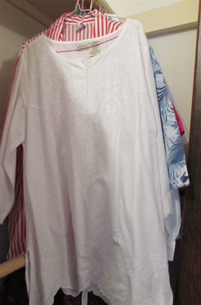 LARGE ASSORTMENT OF NICE LADIES BLOUSES AND SHIRTS