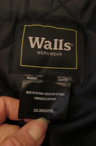 NEW 'WALLS OUTERWEAR ' INSULATED COVERALLS