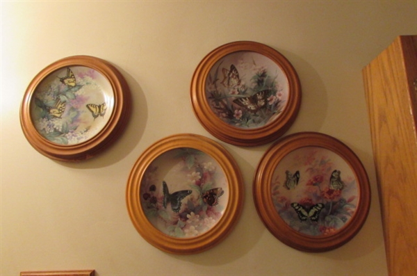 FRAMED BUTTERLY COLLECTORS PLATES