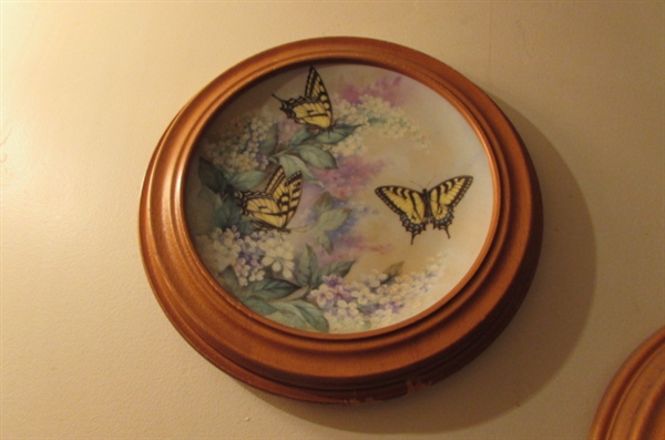 FRAMED BUTTERLY COLLECTORS PLATES