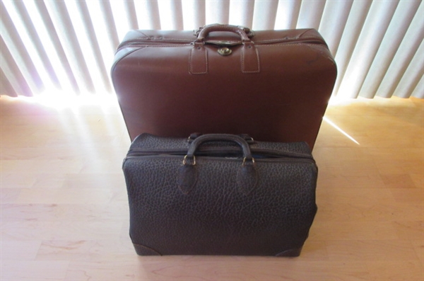 2 VINTAGE/ANTIQUE LEATHER BAGS