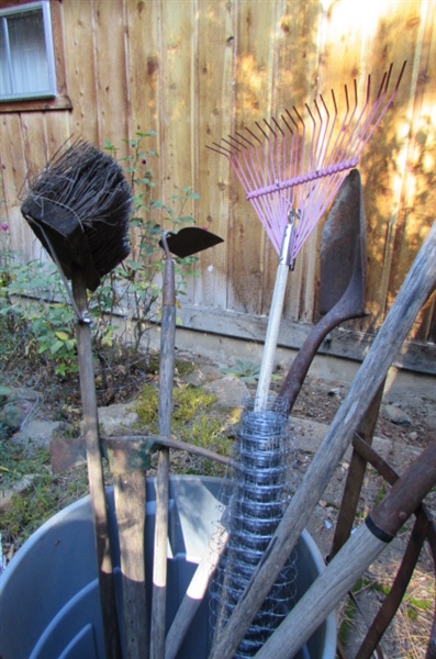 FLOWER GARDEN FENCING, YARD TOOLS, HAND TRUCK & MORE