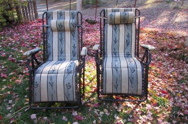 PAIR OF FOLDING LOUNGE CHAIRS FOR YOUR PATIO/YARD