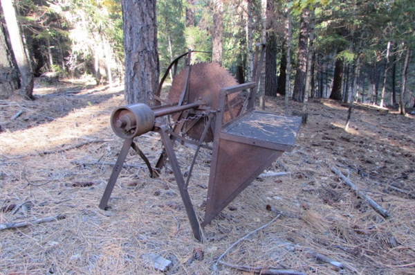 ANTIQUE WOOD SAW - YARD ART?