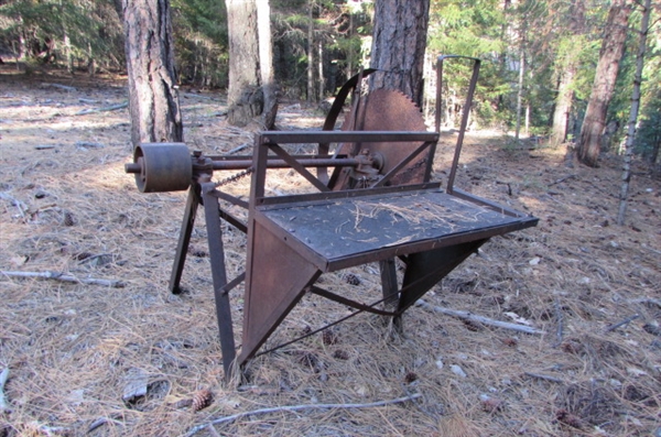 ANTIQUE WOOD SAW - YARD ART?