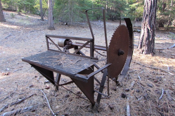 ANTIQUE WOOD SAW - YARD ART?