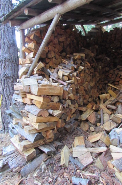 FIREWOOD - SEASONED, CUT & STACKED - OVER 2 CORDS