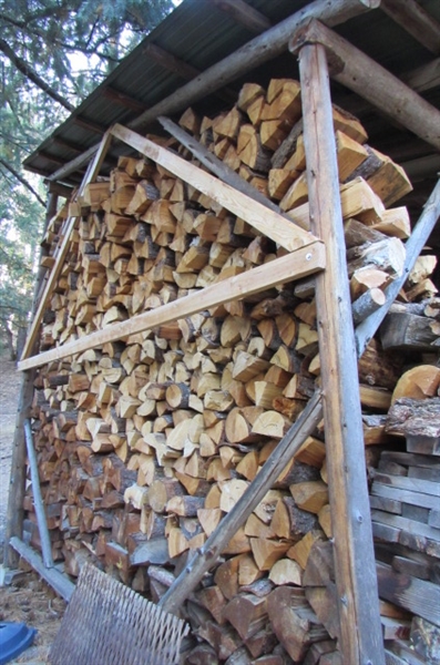 FIREWOOD - SEASONED, CUT & STACKED - OVER 2 CORDS