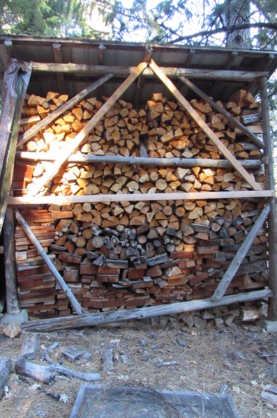 FIREWOOD - SEASONED, CUT & STACKED - OVER 2 CORDS