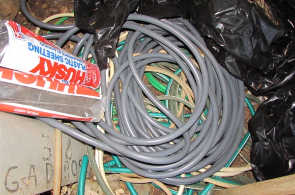 GARDEN HOSES, PLASTIC SHEETING & WEED FABRIC